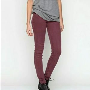 Mother The Looker Burgundy Jeans